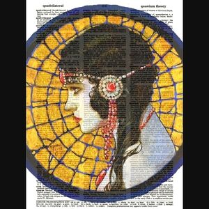 Elegant Gypsy Vintage Dictionary Art Print Hippie